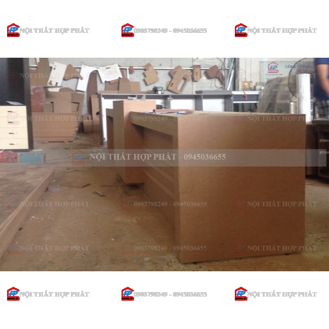 Quầy Lễ Tân Thấp QLTTG624 - Quầy Thu Ngân, Quầy Trung Tâm, Quầy Gỗ Công Nghiệp Hiện Đại